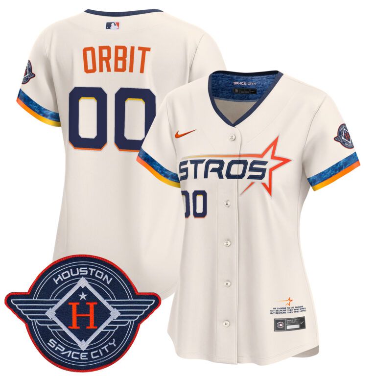 Women Houston Astros Custom cream 2025 City Connect Vapor Limited Stitched Jersey.->customized mlb jersey->Custom Jersey